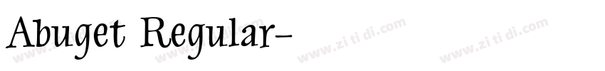 Abuget Regular字体转换